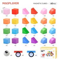 Kubus Magnetik Magplayer Cetak UV Kustom Desain Kustom Roda Alas Segitiga Setengah Lingkaran Bentuk Kustom Kubus Magnetik Kuat