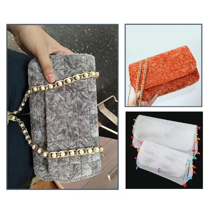 33055-1 Mesh Clear Plastic Canvas Sheets DIY Handbag Frame Easy Knit Helper Creative Bag Making Fixed Accessories For Girl Women