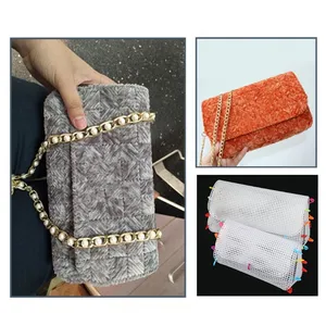 33055-1 feuilles de toile en plastique transparent maille bricolage sac à main cadre facile à tricoter aide sac créatif faisant des accessoires fixes pour fille femmes