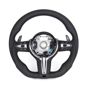 Volant sport à base plate en cuir perforé personnalisé pour <span class=keywords><strong>BMW</strong></span> F10 F15 F20 <span class=keywords><strong>M1</strong></span> F30 F32 M2 X5 F80 M4 E91 M5 X4 E71 E90 F30 X1 X3 - Product Image 1