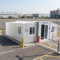 Poste de sécurité préfabriqué isolé avec fenêtre coulissante pour parking, poste de garde extensible en conteneur