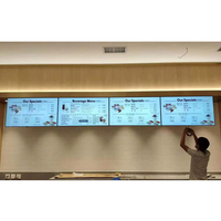 Tableau de menu numérique haute luminosité de 55 pouces et machine publicitaire à écran LCD Restaurant mural avec télécommande