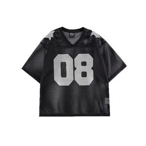 Camiseta Personalizable con Estampado Digital, Cuello en V, Manga Corta, para Hombre, Verano 2026, Estilo Deportivo Informal y Holgado - Product Image 2