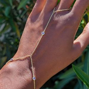 Recién llegado, pulsera <span class=keywords><strong>de</strong></span> dedo <span class=keywords><strong>de</strong></span> amatista minimalista, pulsera <span class=keywords><strong>de</strong></span> acero inoxidable <span class=keywords><strong>para</strong></span> <span class=keywords><strong>mujer</strong></span>, pulseras <span class=keywords><strong>de</strong></span> dedo, anillo, cadena <span class=keywords><strong>de</strong></span> <span class=keywords><strong>mano</strong></span> que no se deslustra - Product Image 4