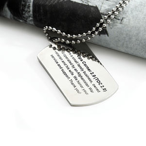 Collier en émail doux et personnalisé pour <span class=keywords><strong>hommes</strong></span>, étiquette de chien, avec chaîne, amusant, offre spéciale - Product Image 4