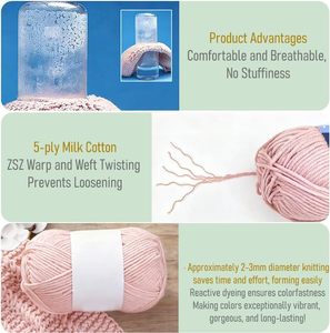 Hilo Acrílico de Alta Calidad al por Mayor, Suave, Grueso y Cálido, 16 Capas, 100% Acrílico, para Tejer a Mano y Crochet - Product Image 3