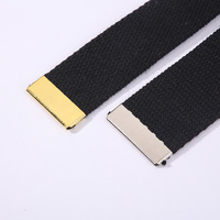Mode nouveau unisexe hommes pantalons ceintures toile ceinture respirant extérieur tactique doré métal boucle jean réglable taille ceinture