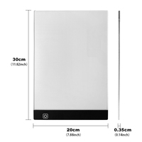 Planche d'écriture professionnelle LED, tableau à dessin lumineux en acrylique, planche pour croquis de peinture, boîte lumineuse de suivi A4, 5 pouces