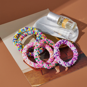 Bracelets en verre faits à la main au <span class=keywords><strong>crochet</strong></span>, mélange aléatoire de perles, bracelets en verre faits à la main au Népal, perles de recherche, cadeaux les plus uniques - Product Image 5