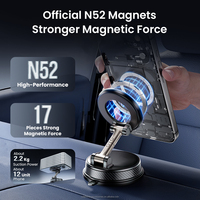 Support de téléphone magnétique puissant N52 à adsorption sous vide, rotation à 1080 degrés, pour miroir, mur, bureau, voiture, logo OEM