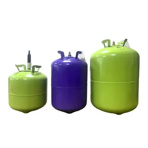 New type helium gas cylinder with new valve and nozzle