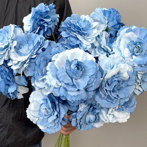 ดอกไม้ประดิษฐ์สีฟ้า ชุดบลูซีรีส์ สำหรับทำช่อดอกไม้แฮนด์เมด DIY สำหรับตกแต่งงานแต่งงาน ของตกแต่งทางเดิน ของตกแต่งบ้าน - Product Image 3