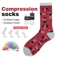 Chaussettes de compression personnalisées avec logo, chaussettes de sport performantes pour les sports d'équipe et les événements de club