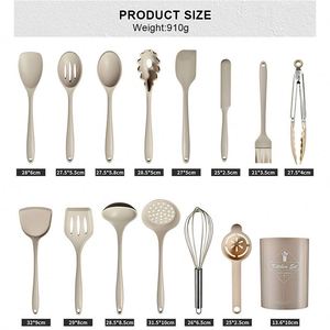 Kaimi Kitchen Accessories Cooking <b>Tools</b> Silicone Kitchen Utensil Set of 12 Pieces with <b>Storage</b> Bucket Color <b>Box</b> - Product Image 2