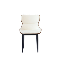 VOXHOME USA - Livraison directe en stock - Chaise de salle à manger moderne de luxe avec accoudoirs et dossier en cuir PU