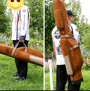 Borsa per canna da pesca mimetica ispessita in tessuto Oxford impermeabile con chiusura a cerniera, attrezzatura da pesca multiuso di grande capacità - Product Image 5