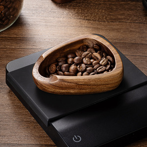 2025 nouveaux produits grain de <span class=keywords><strong>café</strong></span> plaque de pesée noyer mètre <span class=keywords><strong>café</strong></span> pesant haricot plaque plat tasse à mesurer - Product Image 2