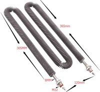 Chauffe-air tubulaire à ailettes en acier inoxydable haute température ZXH, fil de résistance, longue durée de vie, 110V-415V pour usage intensif