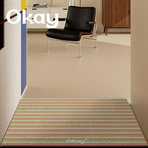 โอเค สตริปพ์ เอ็นเทรย์วี ดอร์แมท พรมเช็ดเท้ารูปสี่เหลี่ยมผืนผ้า กันลื่น ทนต่อคราบน้ำ ซักล้างได้ ลายหญ้าสนสีส้ม - Product Image 3