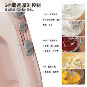 Batidora de mano eléctrica Canxin de 5 velocidades con batidor ajustable y botón de expulsión para batir crema, huevos y masa para hornear - Product Image 1