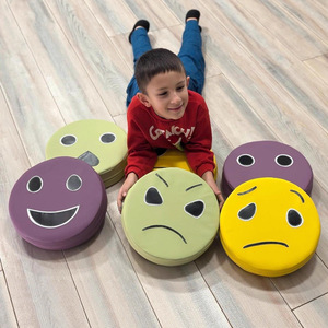 Tapis de jeu souples pour enfants en mousse EVA, visages émotionnels ronds, jouets d'intérieur pour 2 à 4 ans, unisexe, usage domestique - Product Image 1