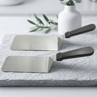 UJ-KT511 Ensemble de 2 spatules rectangulaires en acier inoxydable durables – Spatules à aliments
