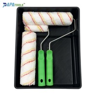 Qualité peinture ensemble manchon recharge brosse couverture 4 5 fil Cage doublure cadre poignée outil 9 pouces microfibre plateau peinture rouleau Kit