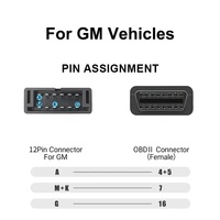 Herramienta de Diagnóstico para Vehículos GM, Cable Convertidor de 12 Pines a 16 Pines OBD1 a OBD2, Adaptador OBD