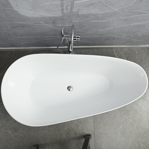 Moderna in acrilico CUPC CE Freestanding vasca da bagno di forma ovale di forma sottile bordo migliore modello di vendita funzione di ammollo per adulti - Product Image 4