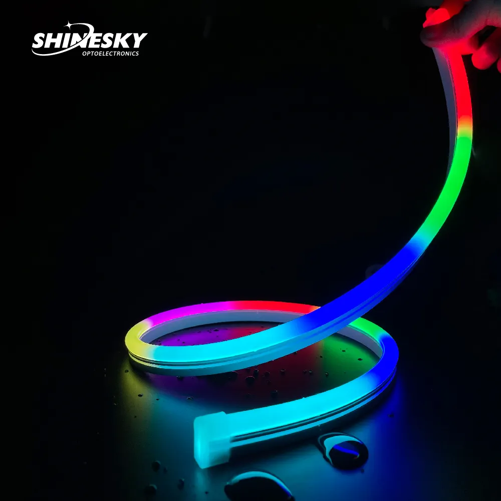 Melhor preço para 8mm 17mm digital RGB neon strip waterflow effect alta qualidade com maior vida útil led strip light
