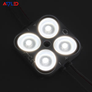 Tira de luces LED de 12V, 4 lámparas, módulo de inyección SMD de 24V CC, chip 2835, luz blanca cálida decorativa para retroiluminación de letreros publicitarios. - Product Image 3