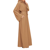 Robe longue caftan grande taille vêtements de prière islamique Modes Abaya simple vêtements musulmans robe pour femmes 2024