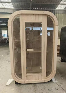 ساونا بخار حمراء مكعب صغير حديث مع موقد ساونا كهربائي رطب للاستخدام في الفيلا - Product Image 4