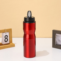 Nouvelle gourde isotherme en aluminium avec poignée et paille, couleur unie, portable pour le sport et le cyclisme en extérieur