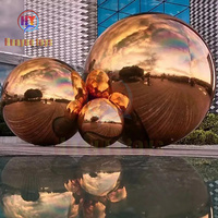 Boules à miroir en poly sphère irisée ballon géant gonflable argent boule colorée grand globe à miroir gonflable