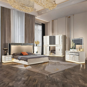 Set di mobili per camere da letto in legno di lusso squisito per la casa o il doppio Hotel con calore naturale e caratteristiche di stoccaggio - Product Image 5