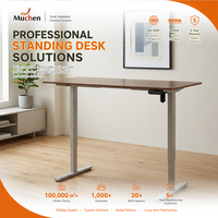 Bureau debout réglable de conception nouvelle, fabriqué en Chine, mobilier de bureau exclusif, bureau de direction moderne de haute qualité en métal et bois, style côtier