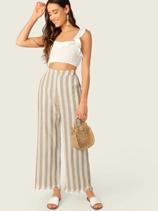 Nuovo stile di modo marchi casual Gamba Larga A Righe palazo delle donne <span class=keywords><strong>pantaloni</strong></span> - Product Image 6