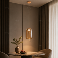 Suspension moderne en verre, petite capsule, hauteur réglable, pour chambre, chevet, escalier, couloir, bureau, coin lecture, ambre chaud, minimaliste
