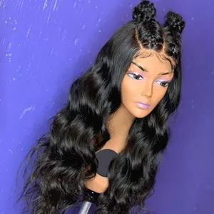 <strong>Braid</strong> Fake Scalp <strong>Wig</strong> Deep Wave Brazilian Remy Human Hair 13x6 Lace Frontal <strong>Wigs</strong> With Baby Hair - Product Image 1