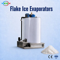Évaporateurs industriels OEM à glace en paillettes 1-30T refroidis par air pour la conservation des produits de la mer et la réfrigération des marchés de poissons, à économie d'énergie