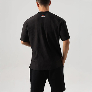 Camiseta Personalizada Talla Estadounidense con Logotipo Personalizado, Ropa Deportiva Elástica de Secado Rápido, Camiseta Deportiva de Manga Corta <span class=keywords><strong>para</strong></span> Hombre, Ropa de Entrenamiento - Product Image 2