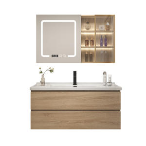 <span class=keywords><strong>Mueble</strong></span> de baño de madera maciza de <span class=keywords><strong>estilo</strong></span> moderno con <span class=keywords><strong>lavabo</strong></span> de espejo y <span class=keywords><strong>lavabo</strong></span> de baño combinado - Product Image 6