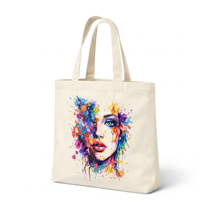 Sacs fourre-tout en coton réutilisables de 12 oz avec poignées d'épaule, impression de logo personnalisé, pour les événements promotionnels, sacs de transport robustes - Product Image 2