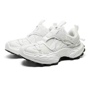 Men Women Modern Chunky Sole Sneakers Adj Table Strap Shock Absorption Technology <b>Supportive</b> Ankle Collar for Gym Daily Wear - Product Image 3