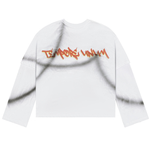Camisetas Personalizadas con Estampado Dirty Spray para Hombre, ODM OEM, Alta Calidad, Tallas Grandes, Mangas Largas, Impresión DTG, para Venta al Por Mayor - Product Image 2