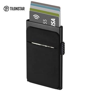 TILONSTAR TVC304 Custom Wholesale Credit Card Case <b>Wallet</b> Slim Aluminium Business ID Card Holder with <b>RFID</b> <b>Blocking</b> Function - Product Image 1