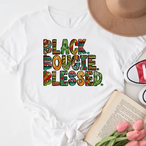 Đen bougie may mắn Đen Lịch Sử nói dtf truyền nhiệt in ấn sắt trên Stickers thăng hoa cho may áo sơ mi áo - Product Image 4