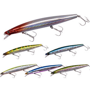 Pêche côtière en eau salée appâts durs artificiels longue coulée marée méné 160mm 31g 34g Jerkbait flottant méné coulant pour bar - Product Image 1