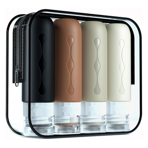 Kit de flacons de voyage en silicone pour produits de toilette, flacons de shampoing rechargeables, approuvés par la TSA, flacons cosmétiques de voyage en silicone compressibles - Product Image 6